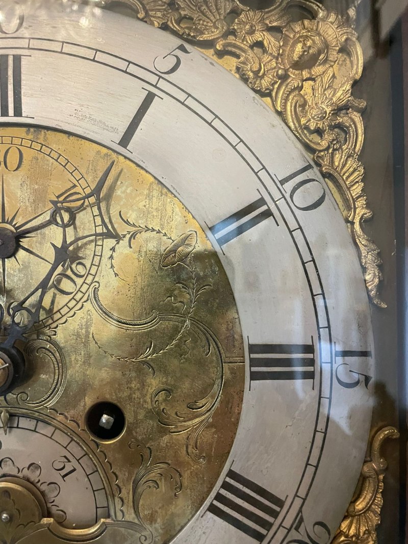 Antique George III 18th Century Quality Brass Faced 8 Day Longcase Clock by John Pollard of Crediton - Image 9